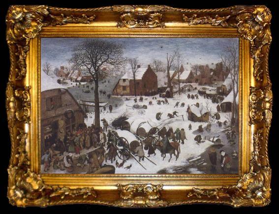 framed  BRUEGHEL, Pieter the Younger The Numbering at Bethlehem, ta009-2